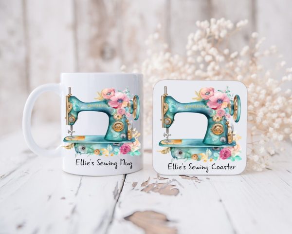 Personalised Sewing Mug and Coaster