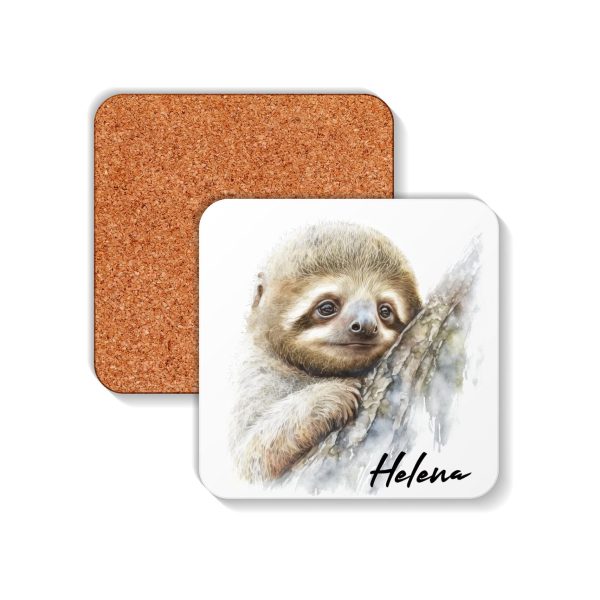 Personalised Sloth Coaster