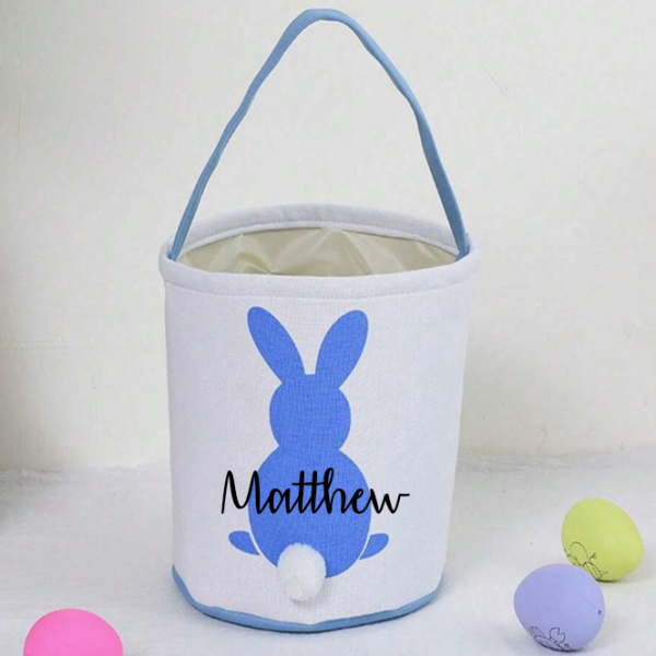 Personalised Blue Easter Bunny Bag