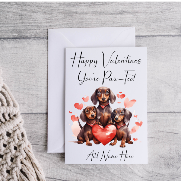 Personalised Dog Valentine's Day Card