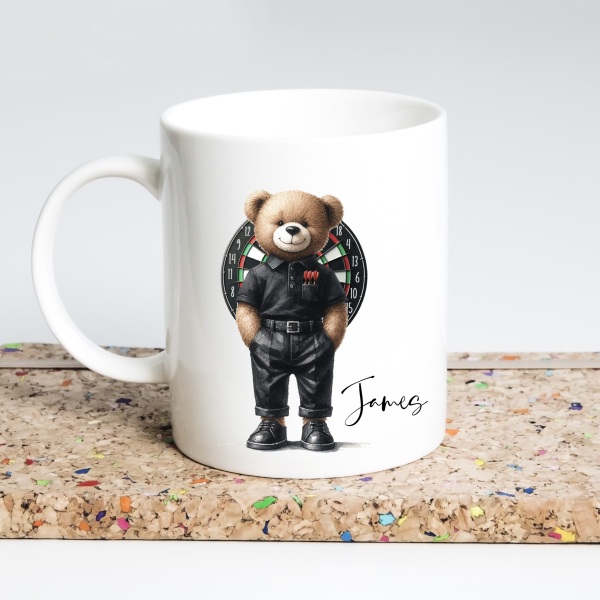 Personalised Bear Dart Player Mug