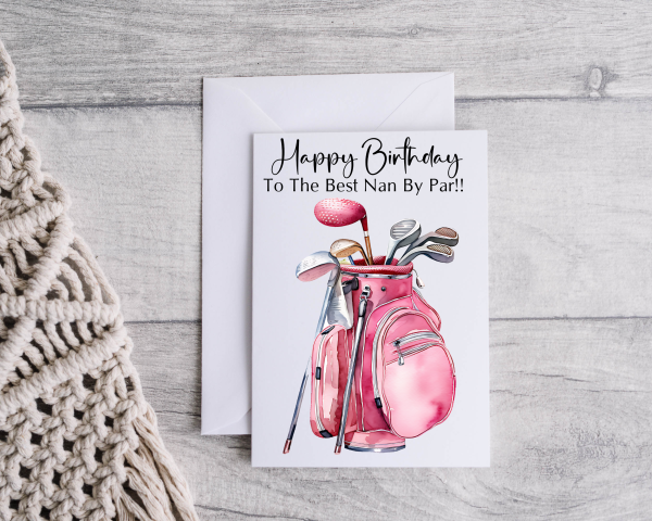 Nan Golfing Birthday Card