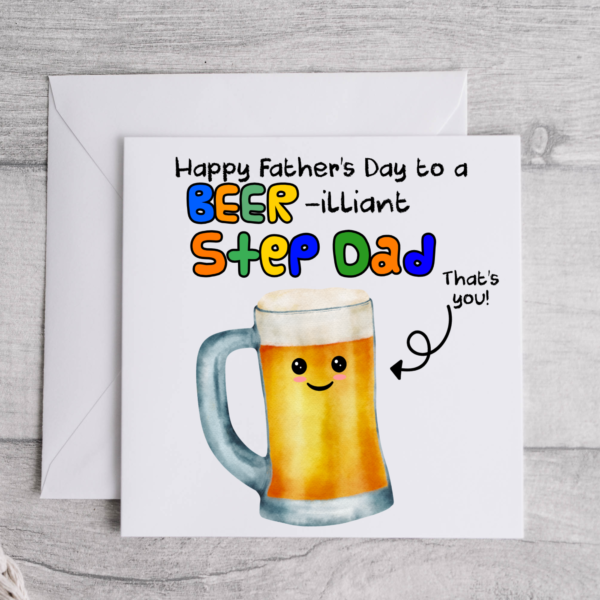 Beer-illant Stepdad Father's Day Card