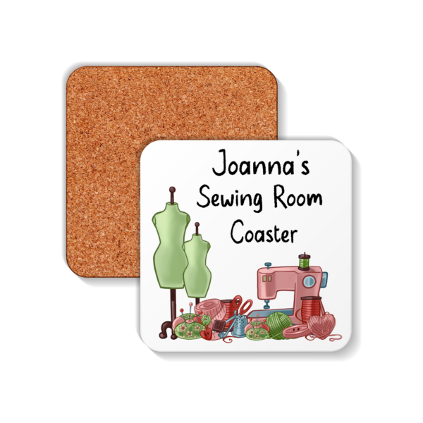 Personalised Sewing Room Coaster