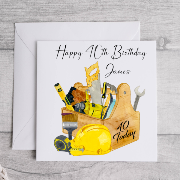 Personalised Toolbox Birthday Card