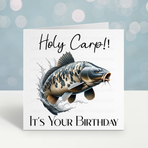 Holy Carp Birthday Card