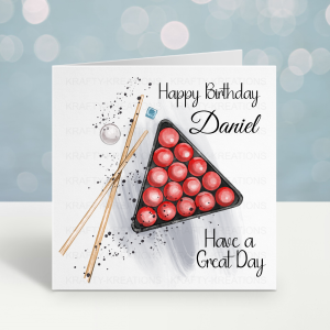 snooker birthday card