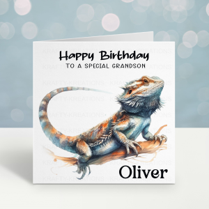 Bearded Dragon Birthday Card
