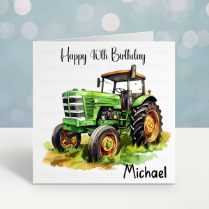 Tractor Birthday Card