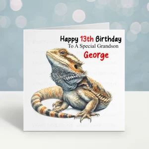 bearded dragon Birthday card