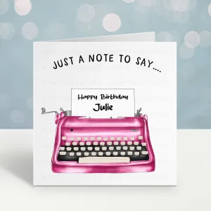 Typewriter Birthday Card