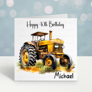 Tractor Birthday Card