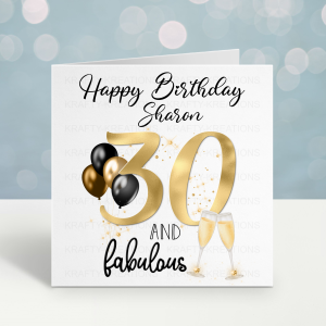 30 and Fabulous Birthday Card