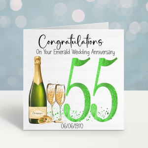 Emerald Wedding Anniversary Card