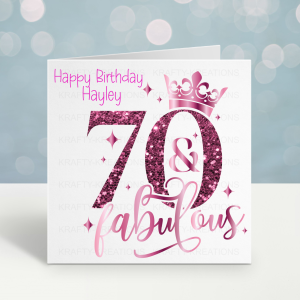 70th Birthday Card