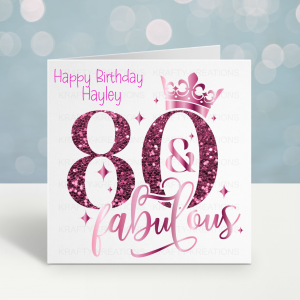 80th Birthday Card