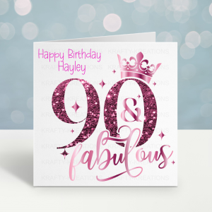90th Birthday Card