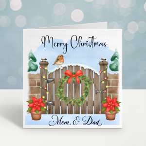 Christmas Gate Christmas Card