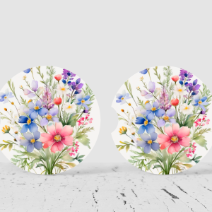 Wildflower Car Coasters
