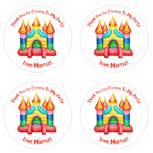 bouncy castle party stickers