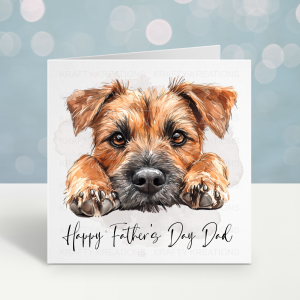 Border Terrier Father's Day Card