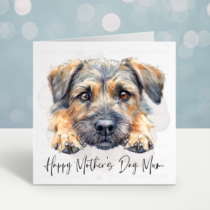 Border Terrier Mother's Day Card