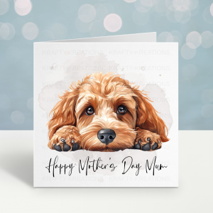 Cavapoo Mother's Day Card