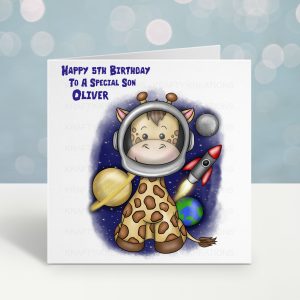 Space-Themed Birthday Card