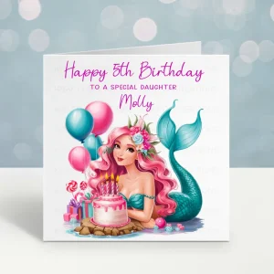 mermaid birthday card