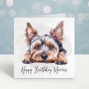 Yorkshire Terrier Birthday Card
