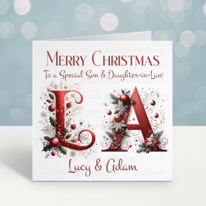 Couples Initial Christmas Card