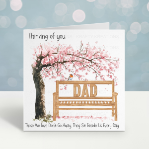 Dad Bench Sympathy Card