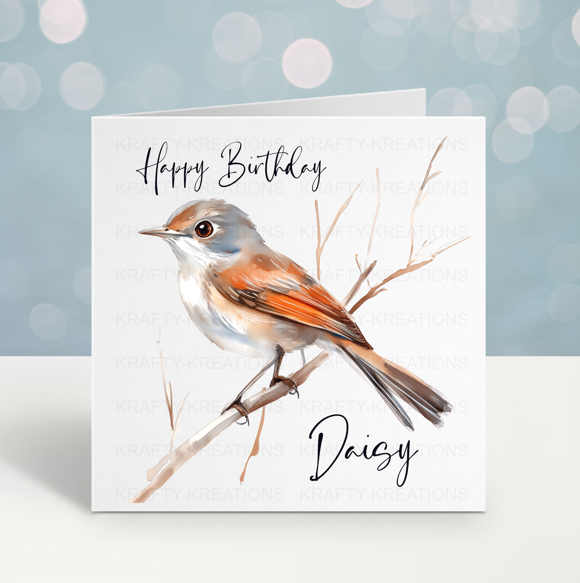 nightingale birthday card