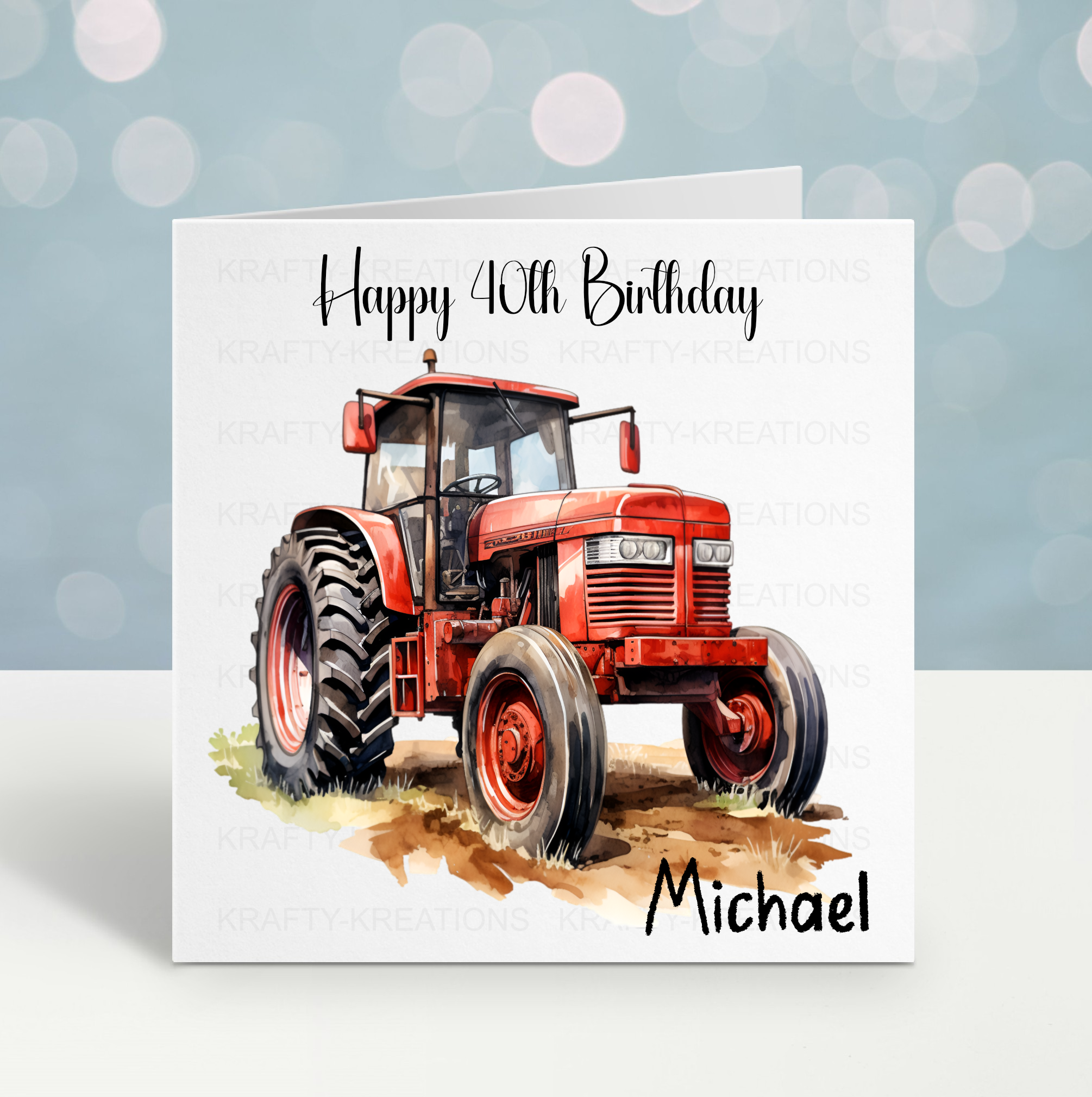 Tractor Birthday Card