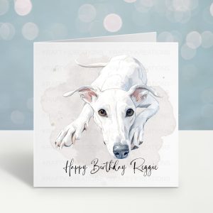 Greyhound Dog Birthday Card