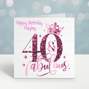 40th Birthday Card