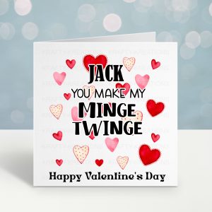 You Make My Minge Twinge Valentine's Day Card