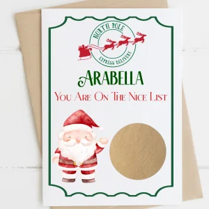 Personalised Christmas Scratch Card