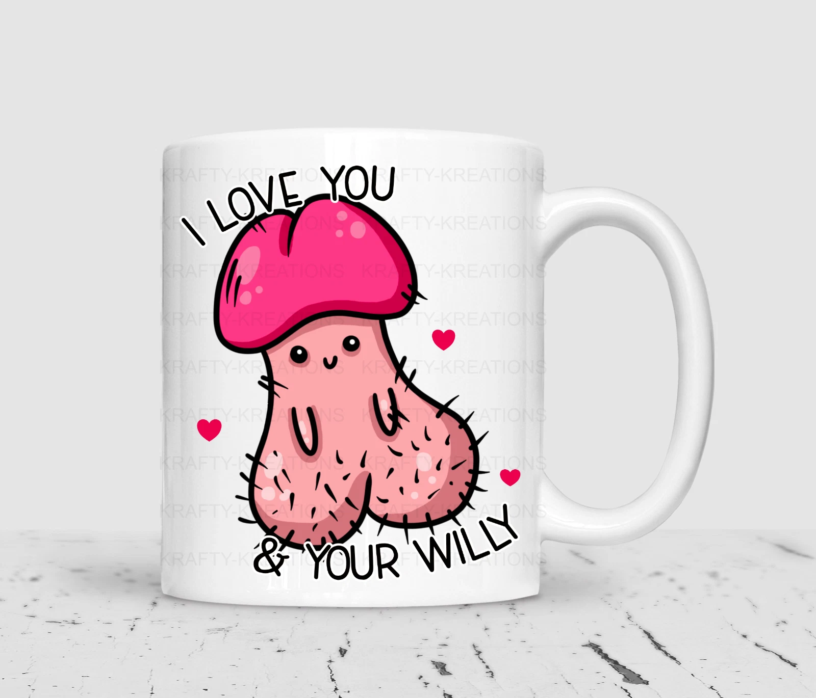 funny rude love mug