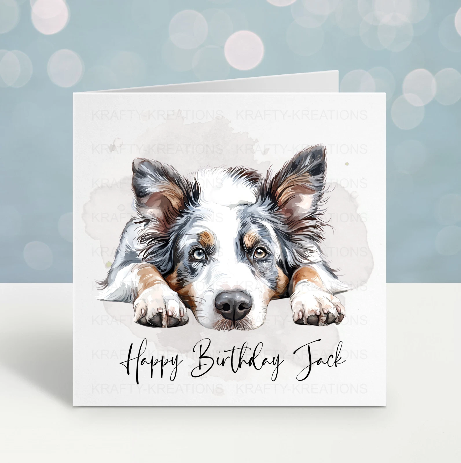 Personalised Border Collie Birthday Card - Image 2