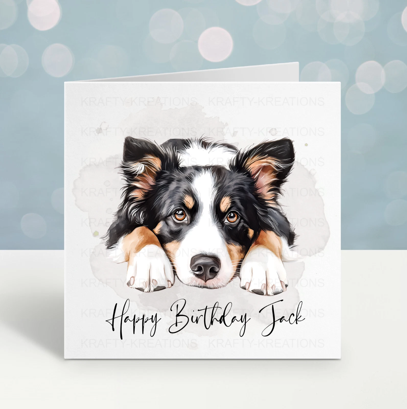 Personalised Border Collie Birthday Card - Image 3