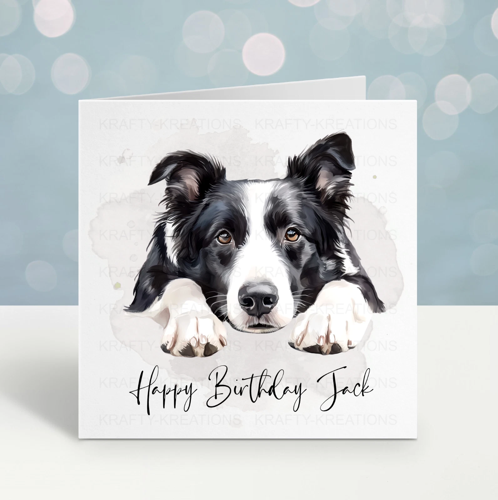 Personalised Border Collie Birthday Card - Image 4