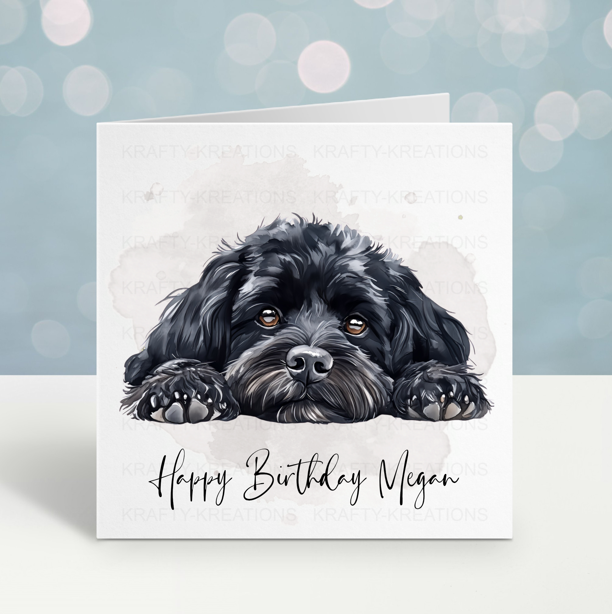 Personalised Cavapoo Birthday Card