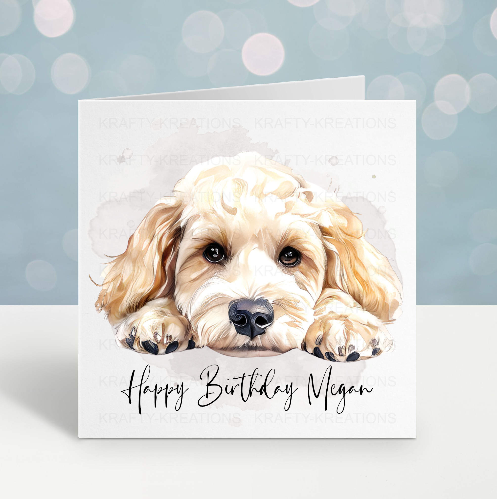 Personalised Cavapoo Birthday Card