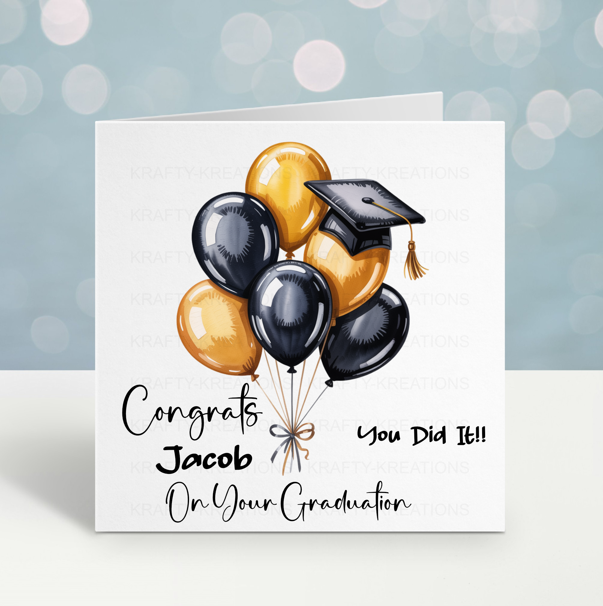 Personalised Graduation Congratulations Card