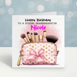 Personalised Make-Up Birthday Card