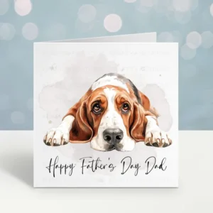 Personalised Bassett Hound Father's Day Card