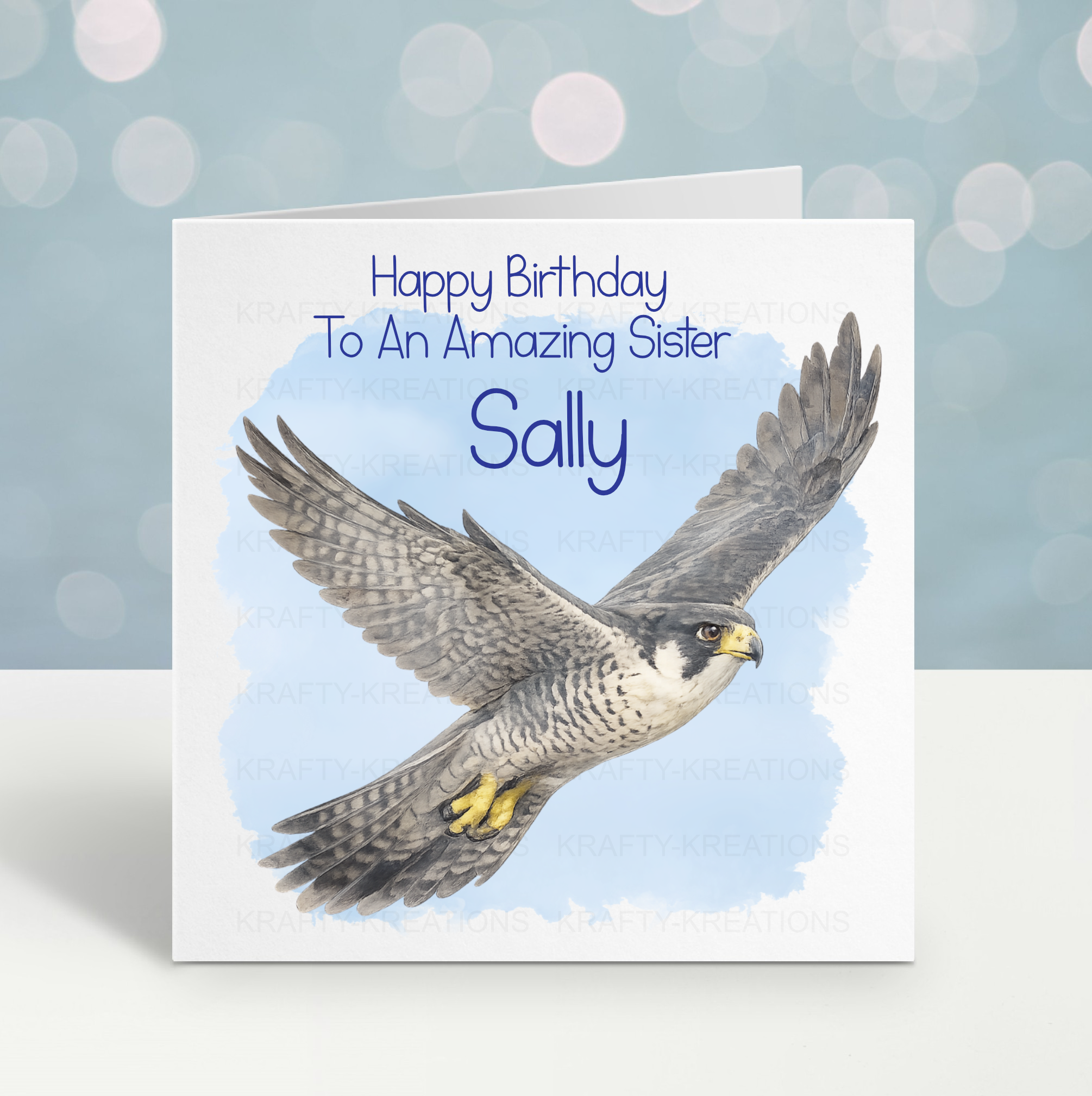 Peregrine Falcon Birthday Card