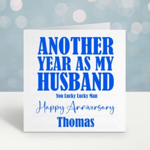 Personalised Funny Anniversary Card for Husband