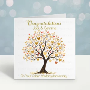 Personalised Golden Wedding Anniversary Card